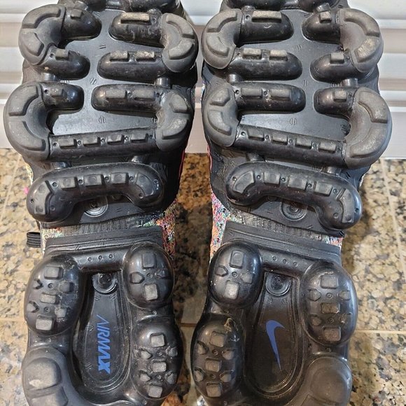 Nike Air Vapormax Flyknit 2 Black Multi Color 2018 942843-015 Women's Size 5.5 - Picture 6 of 11